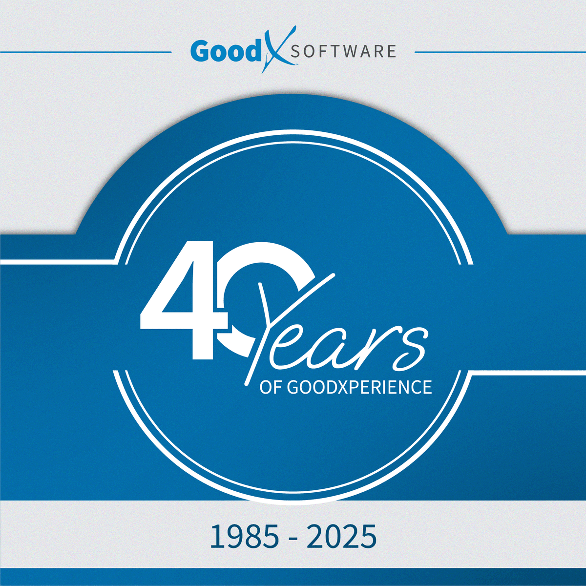 GoodXSoftware's tweet photo. GoodX | 40 Years of Innovation and Growth 

Forty years ago, GoodX started as a vision—one that has grown, adapted, and evolved alongside the healthcare industry.

Here’s to four decades of innovation, and to the future ahead—because we’re just getting started! 

#GoodX40Years https://t.co/AhsIhPHjtX