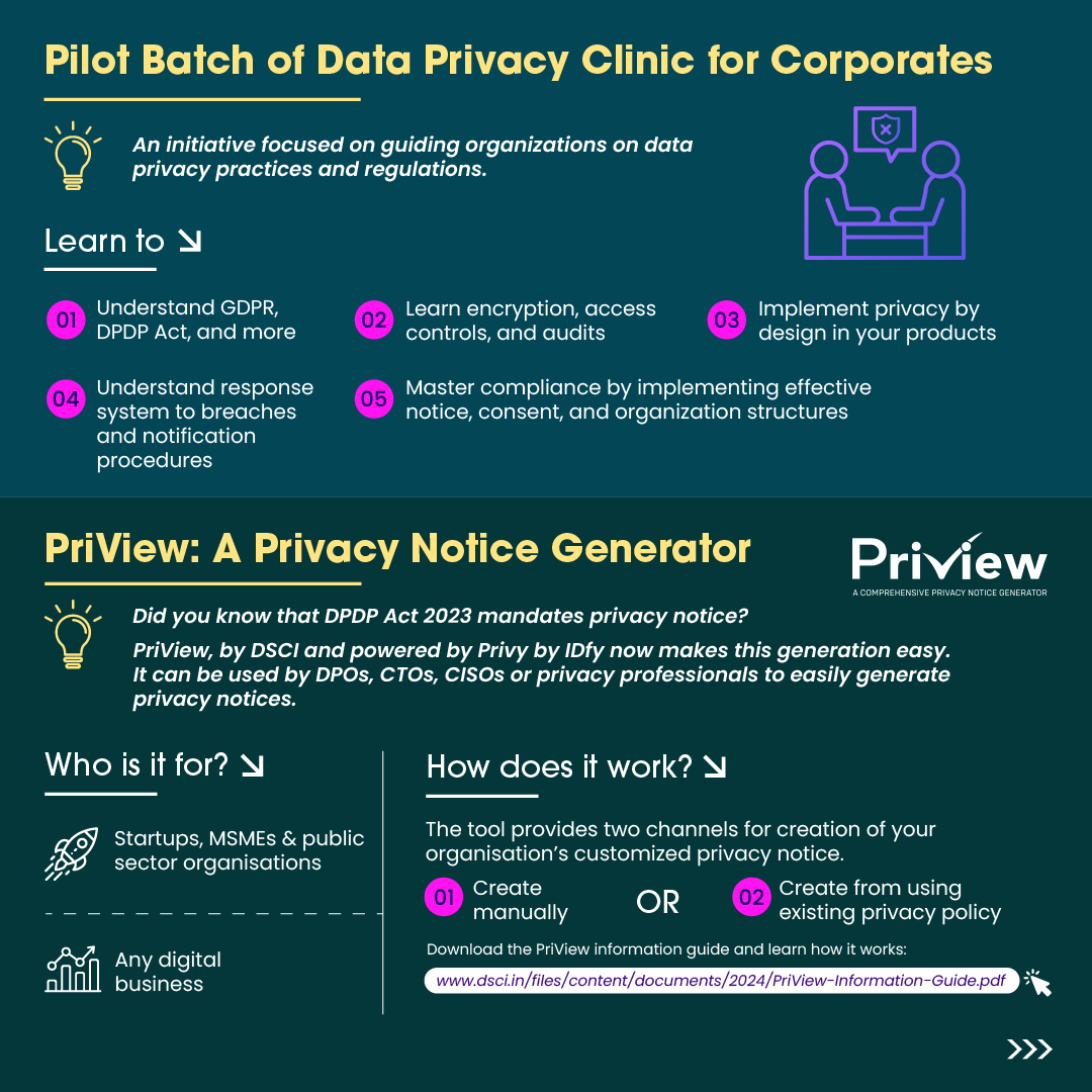 DSCI_Connect's tweet image. #PrivacyPulse 2024-25 | Reflecting on a year of impactful #Privacy initiatives.  DSCI continues to shape privacy landscape. 👉dsci.in/knowledge-cent…