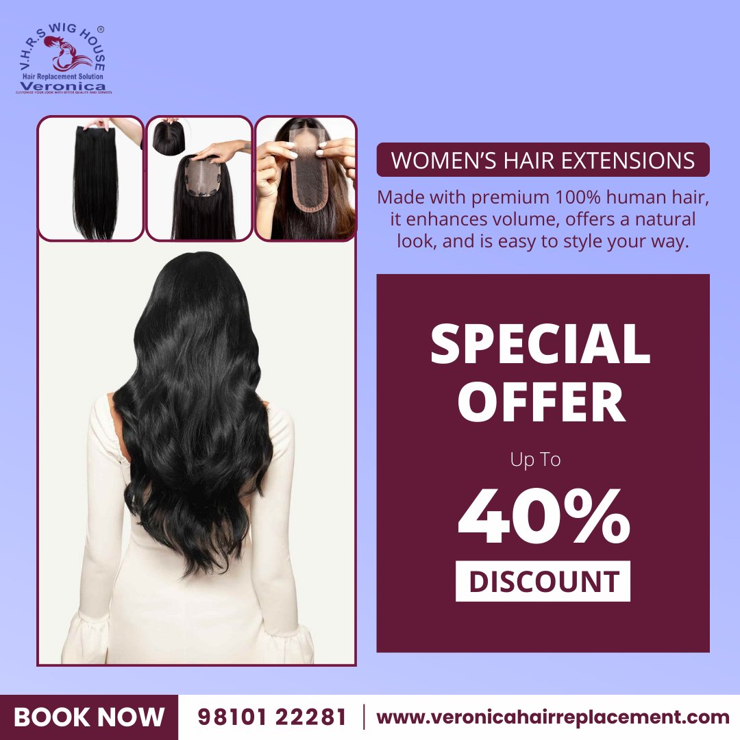 VeronicaHairRe1's tweet image. Get Longer, Fuller Hair Instantly!

Special Offer – Up to 40% Discount!

📞 9810122281
💻 veronicahairreplacement.com

#HairExtensions #SeamlessExtensions #HairMakeover #NaturalHair #VoluminousHair #HairGoals #VeronicaHair #WomenStyle #BeautyTransformation #DelhiCapitals #hairs #Wig