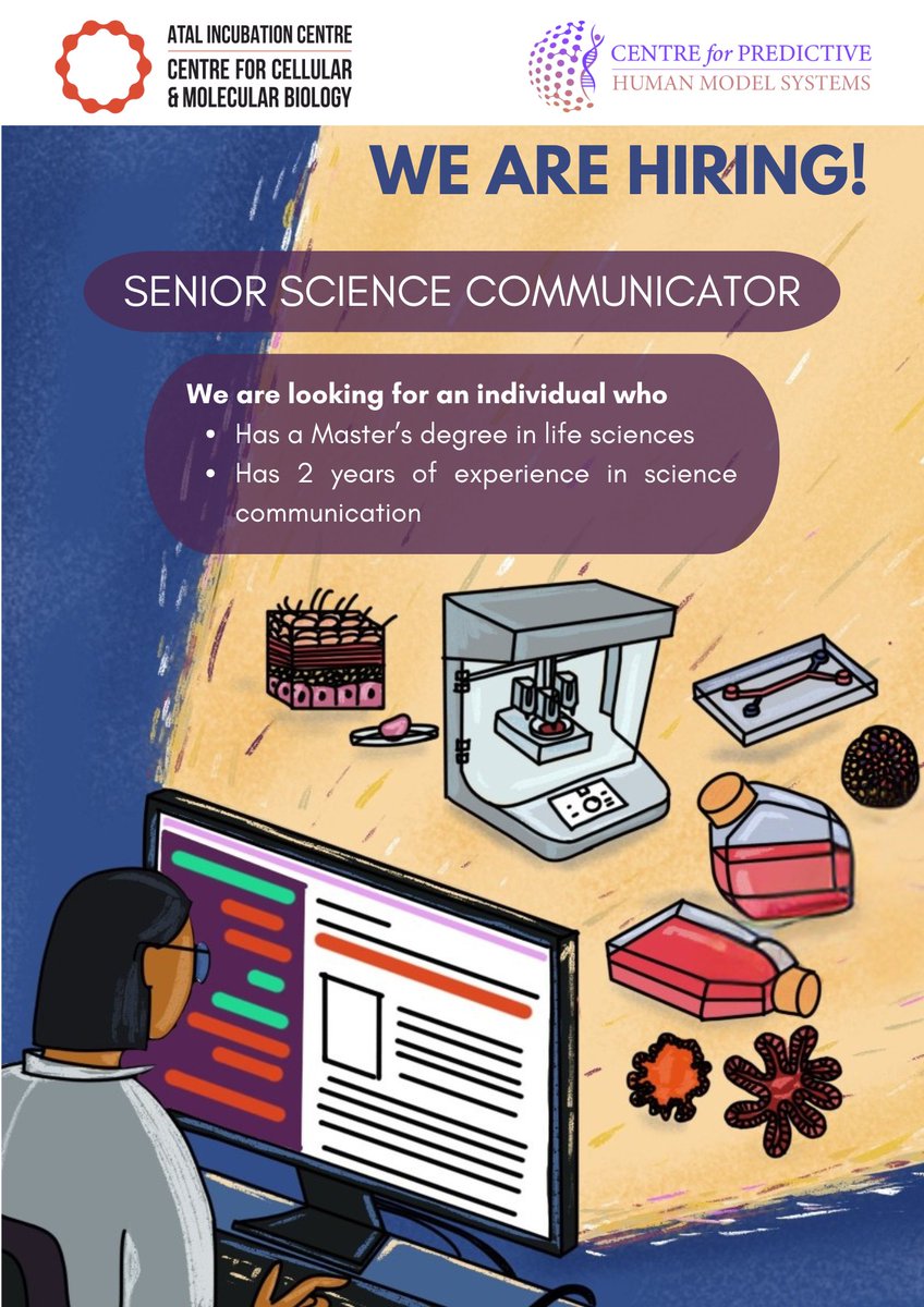 Centre for Predictive Human Model Systems (@cphms_aic) on Twitter photo Join our team for the position of ๐๐๐ฃ๐๐ค๐ง ๐๐๐๐๐ฃ๐๐ ๐พ๐ค๐ข๐ข๐ช๐ฃ๐๐๐๐ฉ๐ค๐ง.
How to apply?
* Fill out the application form here: //lnkd.in/gSGbQUXy
* Deadline: ๐๐ฝ๐ฟ๐ถ๐น ๐ฐ๐๐ต, ๐ฎ๐ฌ๐ฎ๐ฑ
We look forward to receiving your applications. Join our team for the position of ๐๐๐ฃ๐๐ค๐ง ๐๐๐๐๐ฃ๐๐ ๐พ๐ค๐ข๐ข๐ช๐ฃ๐๐๐๐ฉ๐ค๐ง.
How to apply?
* Fill out the application form here: //lnkd.in/gSGbQUXy
* Deadline: ๐๐ฝ๐ฟ๐ถ๐น ๐ฐ๐๐ต, ๐ฎ๐ฌ๐ฎ๐ฑ
We look forward to receiving your applications.