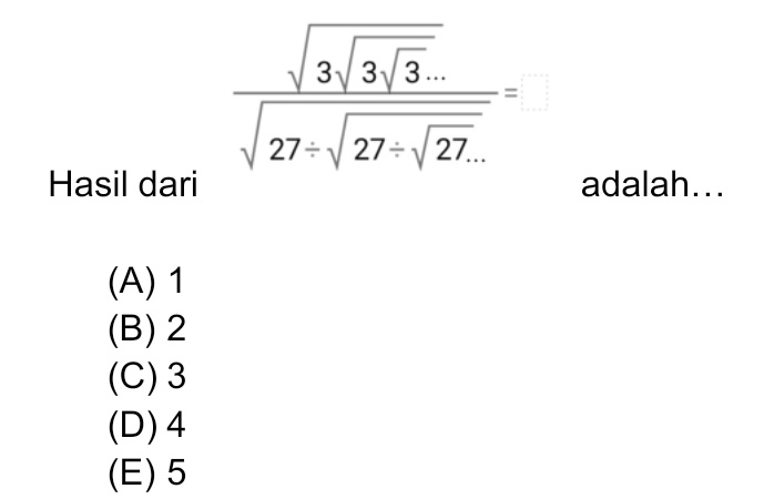 Siapa nih yg masih suka skip kalau ketemu soal kayak gini ⁉️⁉️

Padahal sayang banget loh kalau diskip, soalnya cara ngerjainnya gampang kok‼️‼️

Aku ada tipsnya cara menjawab soal "akar tak hingga"📚📚

[A THREAD]
by : <a href="/meltodicc/">Fannn</a> 
#studytwt #AMBISVERSE