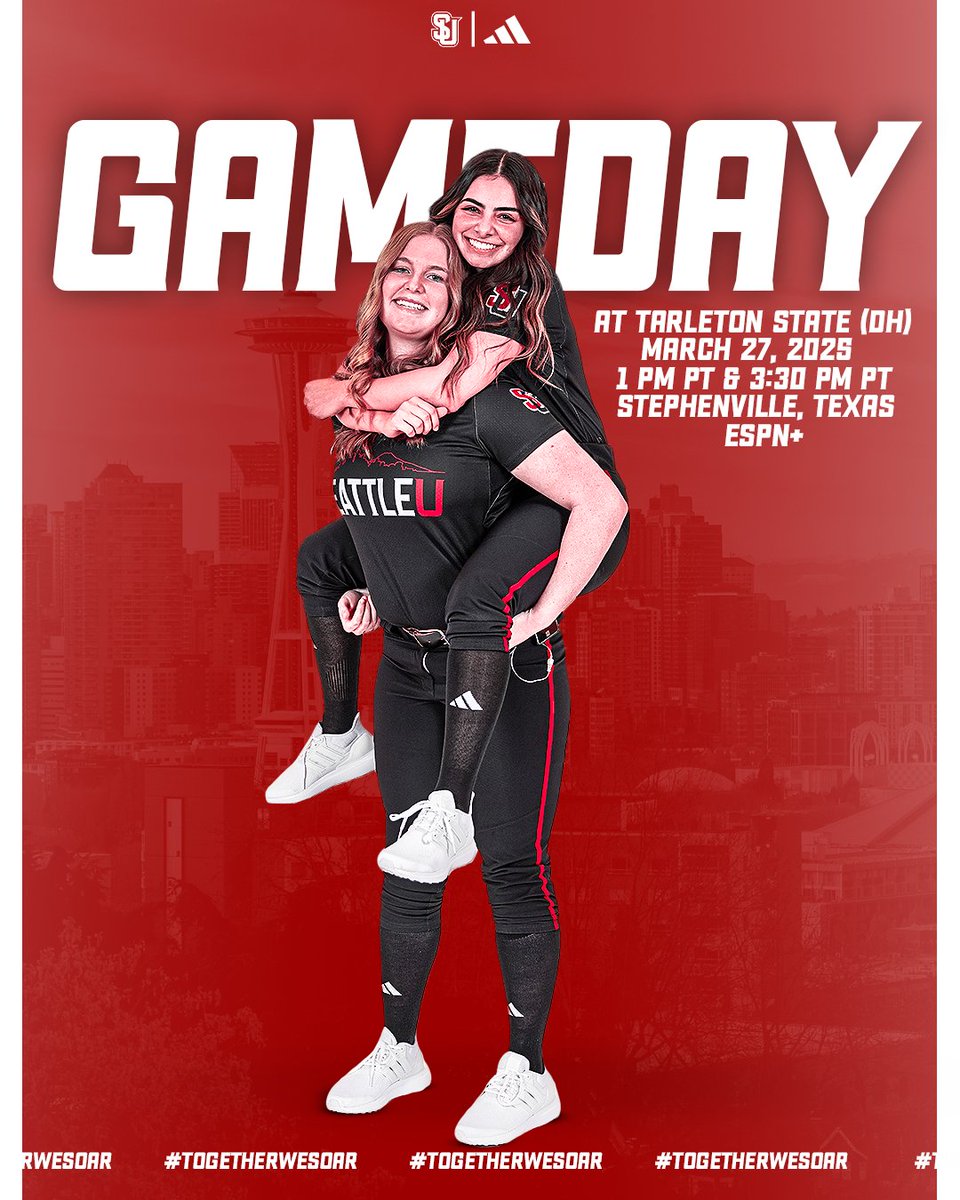 Let's have a gameday, gameday🫨

🆚: Tarleton State
📍: Tarleton Softball Complex
⏰: 1 PM PT &amp; 3:30 PM PT
📺: ESPN+
💻: bit.ly/3Y4y5mg
📈: bit.ly/4llrXAm (Game One)
📈: bit.ly/4i9yMCl (Game Two)

#TogetherWeSoar