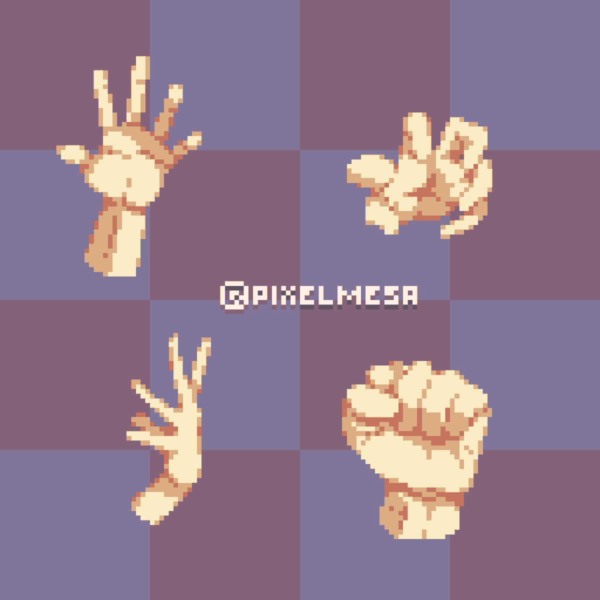 PixelMesa's tweet photo. Algunas manos
#pixelart #digitalart #artist https://t.co/t2TSWSzEv7