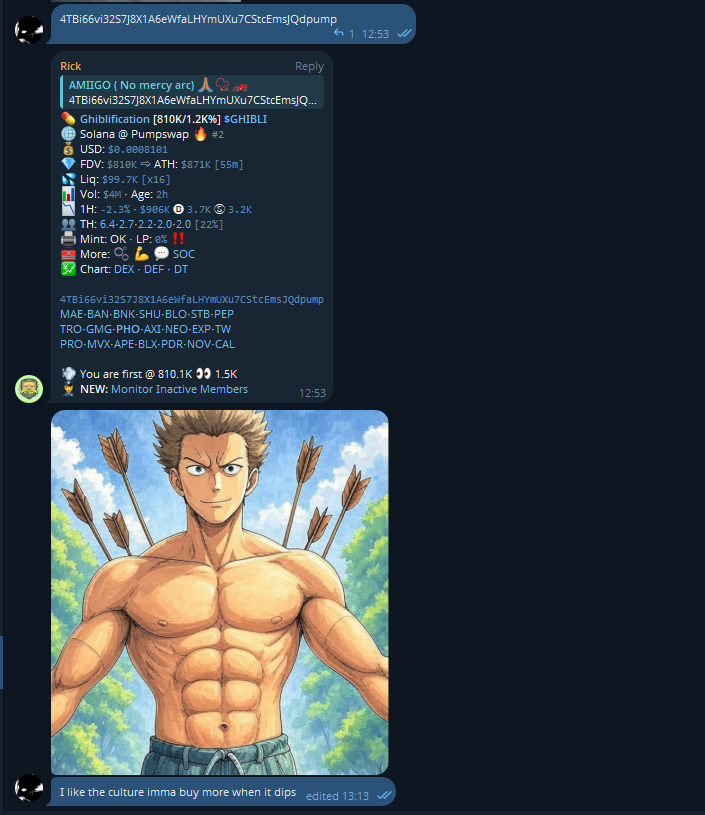 Quick 50x on $GHIBLI.

The gang already made it, but we’re still looking for some solid cooks 

Looking to bring in a few people willing to put in the work and make an impact on the next run. DM me if you're ready.