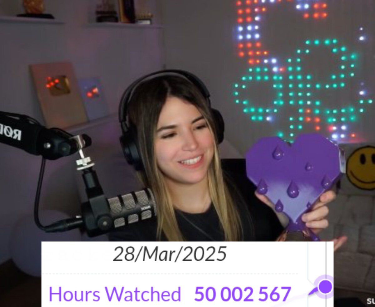 📢 || HOY SI HOY SI 🥳🥳🥳 OFICIALMENTE RIVERS HA SUPERADO 50 MILLONES DE HORAS VISTAS!!!!!

La primer streamer mujer de TODA HABLA HISPANA en llegar a esa cifra en poco más de 3 años en la plataforma 👑🐤💜