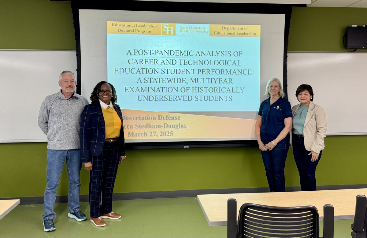I'm excited to share that today, I had the honor of serving as a committee member for not one, but two dissertation defenses! A huge congratulations to Dr. Bradford and Dr. Douglas—welcome to the ranks of the doctorate! 
#AssistantProfessor #educationalleadership