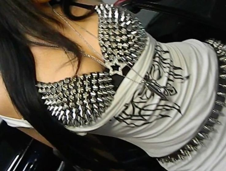 a studded bra may be impractical, but it eats