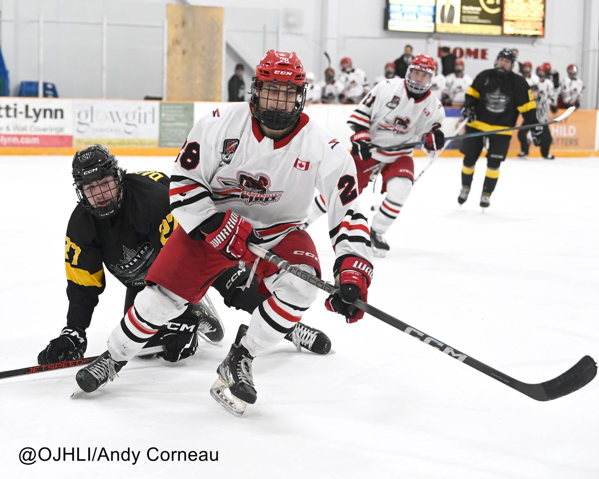 1st O.T. and no scoring leads us into 2nd O.T. tied at 4 all <a href="/SpiritJrA/">Stouffville Spirit</a> <a href="/OJHLGoldenHawks/">Trenton Golden Hawks</a>  <a href="/ojhlimages/">OJHL Images DOP</a> <a href="/OJHLOfficial/">OJHL</a>