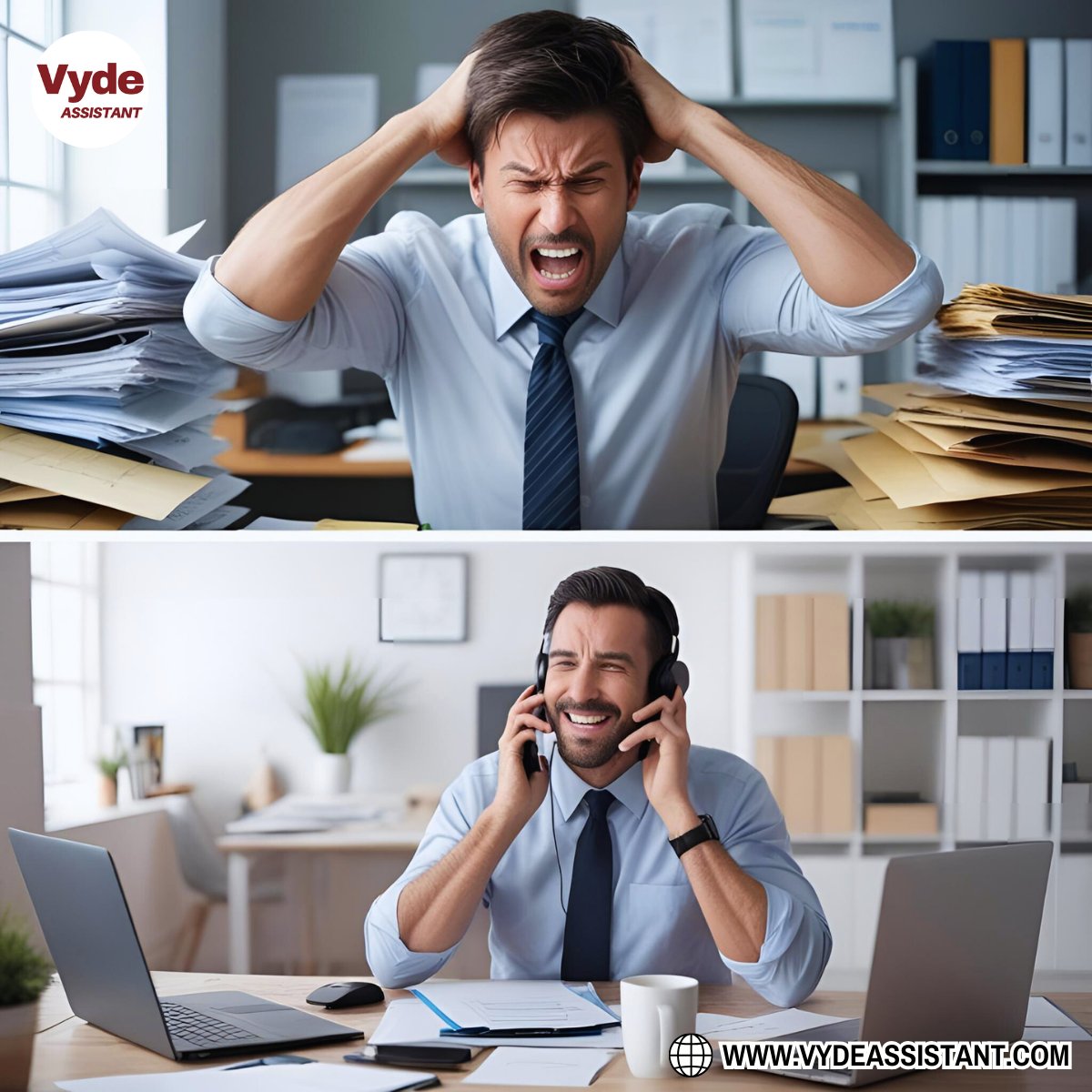 VydeAssistant's tweet image. Feeling overwhelmed? Let Vyde Assistant handle the workload so you can focus on growth! 💼✨  

✅ More time, less stress  
✅ Hassle-free productivity  
✅ Smart business solutions  

💡Delegate today &amp;amp; work smarter!

#VydeAssistant #WorkSmarter #DelegateToElevate…