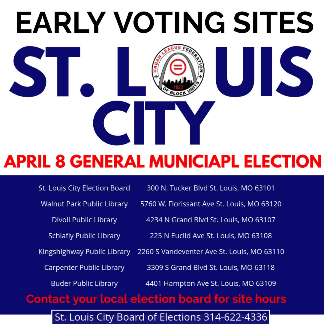 “Too many people struggled, suffered, and died to make it possible for every American to exercise their right to vote. So do it like your life depends on it. If not for you, do it for future generations!" — Representative John Lewis

#ULBlockUnits #GOTV #RideToThePolls #ULSTL
