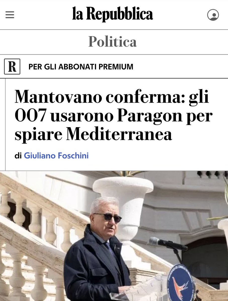 NEW: the Italian gov reportedly admits to targeting nonprofit with #Paragon spyware.

Yet still no public clarity about the spyware targeting of journalist <a href="/fcancellato/">Francesco Cancellato</a>.

Text from <a href="/Euractiv/">Euractiv</a> <a href="/alesssiaperetti/">Alessia Peretti</a>, original scoop by <a href="/JulianFoschini/">giuliano foschini</a> in <a href="/repubblica/">Repubblica</a>.