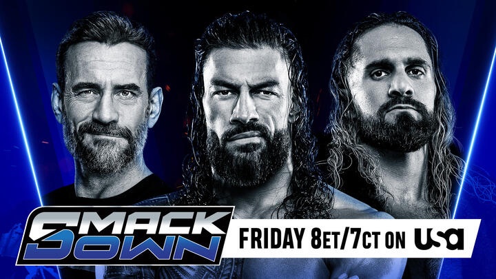 Cory_Hays407's tweet image. #SmackDown Preview:
-Roman Reigns, CM Punk, and Seth Rollins sign the contract for #WrestleMania 
-LA Knight vs Braun Strowman for the #USTitle
-The Street Profits vs Pretty Deadly for the WWE Tag Team Championships