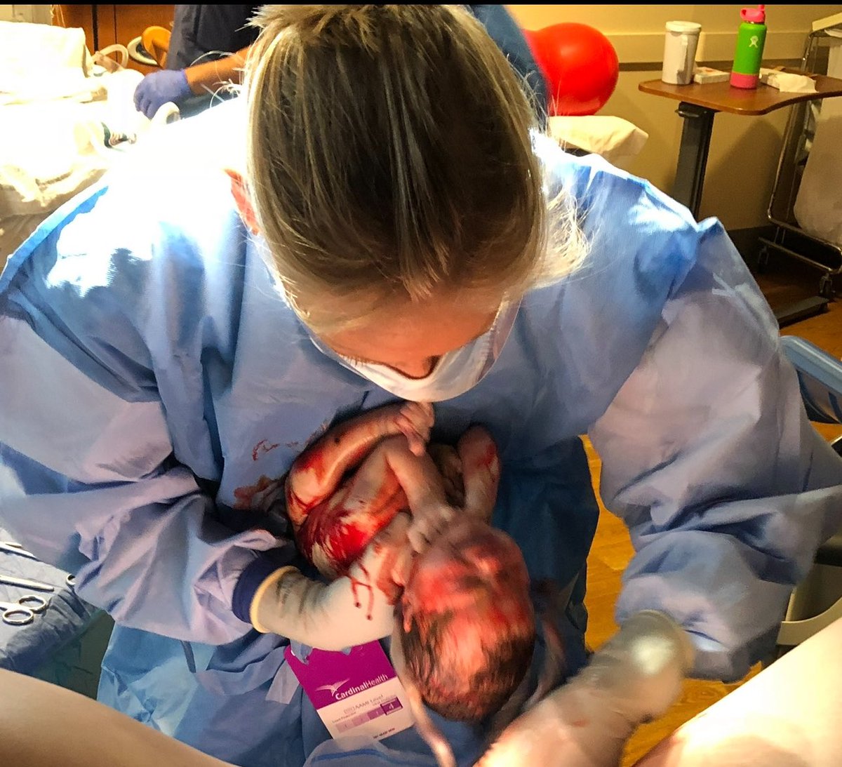 itsmejesslan's tweet photo. @aliahdomino I wish there was a better picture of the quadruple but obviously it was urgent 🥲 even baby girl was pulling it off of herself 🤣 https://t.co/o8afBriRAy