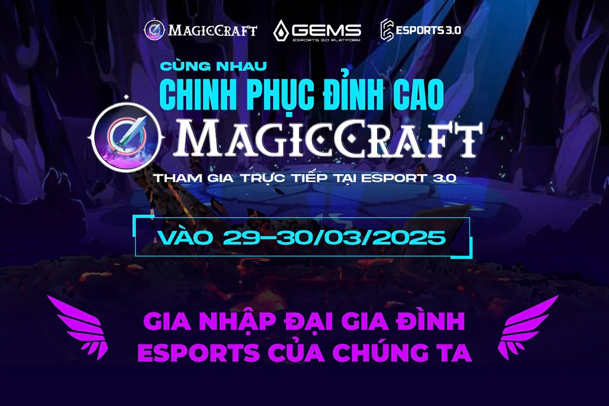 MagicCraft Offline 2025 is approaching fast - don’t miss your chance to compete and prove your skills!
📅 Date: March 29 – 30, 2025
📍 Location: Esports 3.0 Center, 627 Lê Văn Lương, Tân Hưng, District 7, HCMC
🏆 Exciting prizes – Intense competition
🎮 Experience MagicCraft live