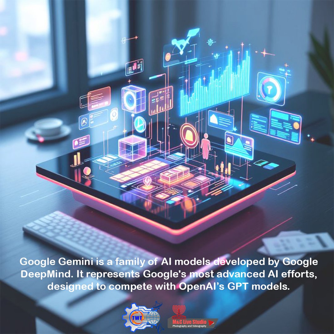 TechWithThink's tweet image. Google Gemini is a family of AI models developed by Google DeepMind. It represents Google&apos;s most advanced AI efforts, designed to compete with OpenAI’s GPT models.

📌 #GoogleGemini
📌 #GeminiAI
📌 #AInews
📌 #GoogleDeepMind
📌 #techwiththink
📌 #mandclivestudi