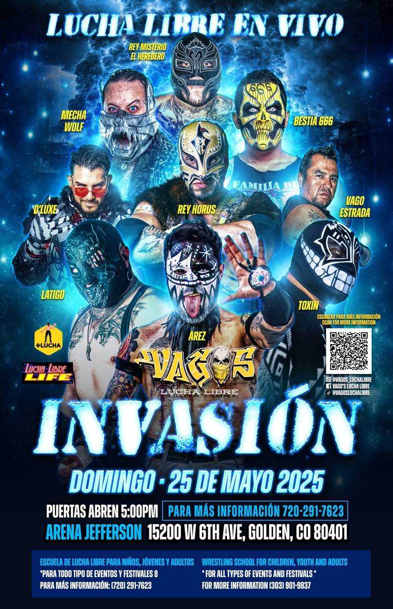 New poster artwork designed for Vago’s Lucha Libre in the Denver area. 🎨