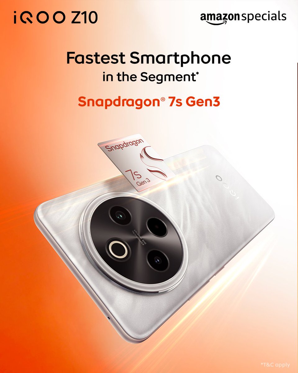 stufflistings's tweet image. iQOO Z10
- Snapdragon 7s Gen 3
- 820K+ AnTuTu score
- Price under ₹22k
