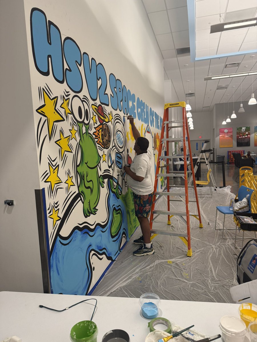 JrocJarvis's tweet photo. I had the opportunity to paint a mural in Amazon HSV2 break room in Huntsville, Alabama.
🔭🌎🪐☄️🚀⚡️🎨🛸🔥 https://t.co/GhLNlcByWG