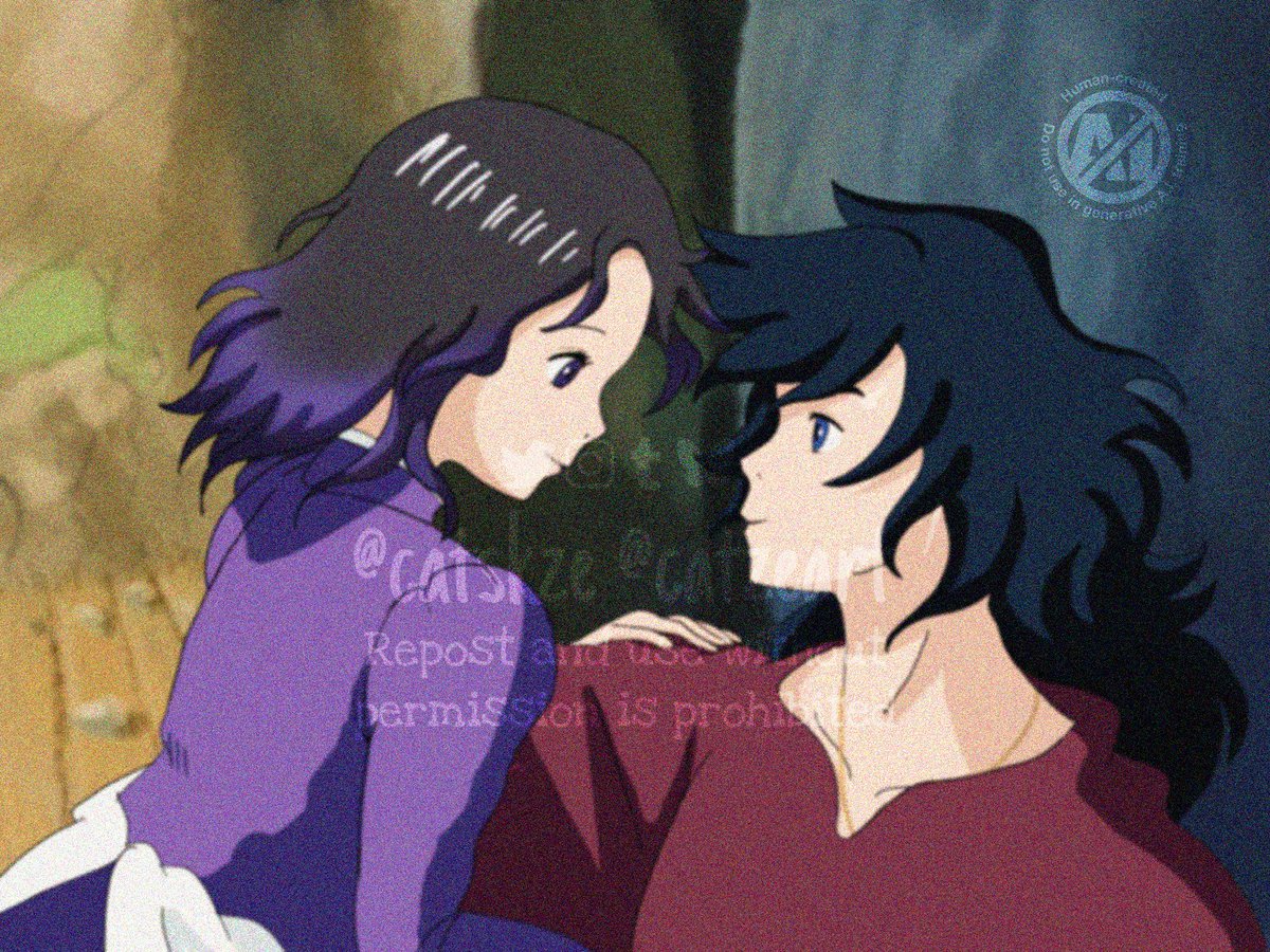 catskze's tweet image. I'm back with the ghibli giyushino art I promised 🫶
Heavy filter and watermark because I'm not risking getting it stolen 🥲 #ぎゆしの
