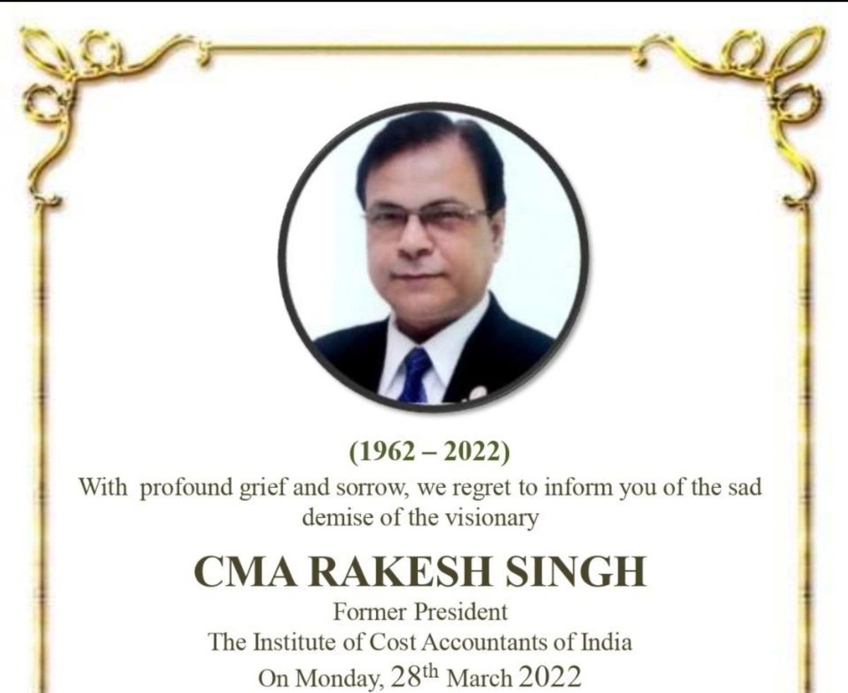 CMA HP Pappan Bhai (@cmapappan) on Twitter photo Our own <a href="/CmaRakeshSingh/">CMA Rakesh Singh 🇮🇳</a> Sir dearest-respected <a href="/ICMAICMA/">The Institute of Cost Accountants of India</a>
PRANAMS🙏
You are always with us only
WITH YOUR BLESSINGS 🙏
Your present council leaders' dynamic dedicated ones are excelling in their role functions as you always wish is what gies satisfaction to all here
Pappan Bhai Our own <a href="/CmaRakeshSingh/">CMA Rakesh Singh 🇮🇳</a> Sir dearest-respected <a href="/ICMAICMA/">The Institute of Cost Accountants of India</a>
PRANAMS🙏
You are always with us only
WITH YOUR BLESSINGS 🙏
Your present council leaders' dynamic dedicated ones are excelling in their role functions as you always wish is what gies satisfaction to all here
Pappan Bhai