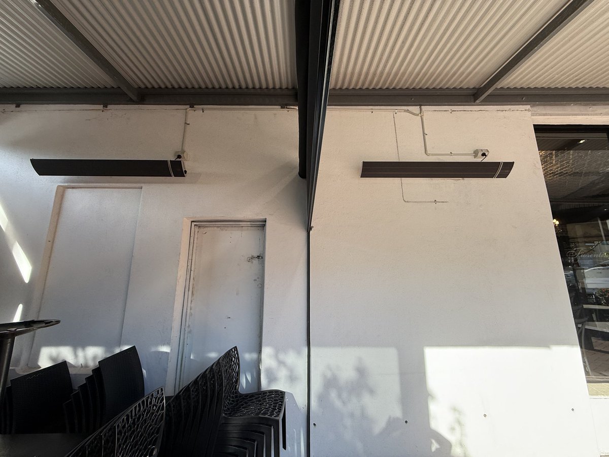 Kableelectrical's tweet photo. Installed some @ventairfans outdoor heaters for a coffee shop ready for the cold months ahead ☕️⚡️ https://t.co/A5kbFk8EFY