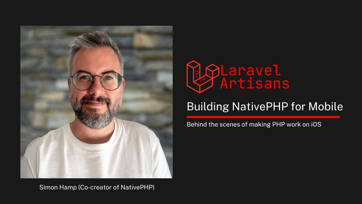 MrPunyapal's tweet photo. Big day for Laravel fans! 💪 

Join us TODAY, March 28th, 9:00 PM IST (3:30 PM UTC) for the Laravel Artisans Meetup. 🤞

@simonhamp of @nativephpnet talks PHP on iOS &amp; Android. 🤌

Co-host: @KapadiyaVikas. 💪 https://t.co/if10om7Irq