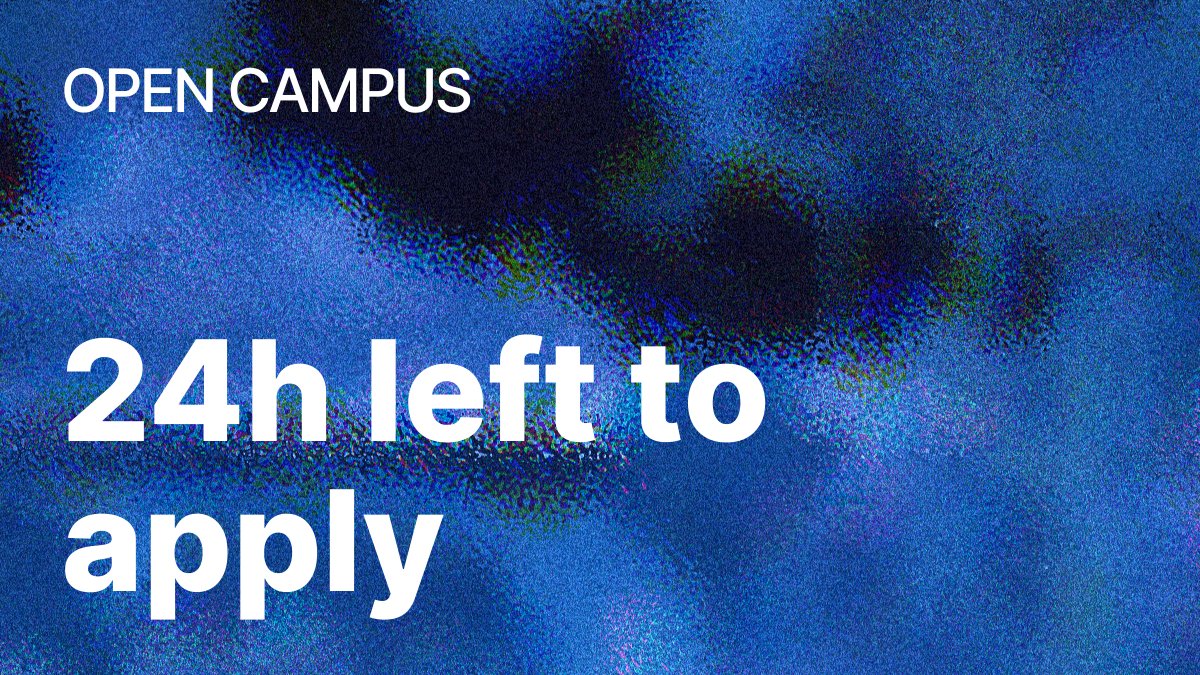 &gt; if you've had an idea for months
&gt; if you've been waiting for the right moment
&gt; if you're tired of building alone

&gt; this is your shot.

Open Campus applications close tomorrow.