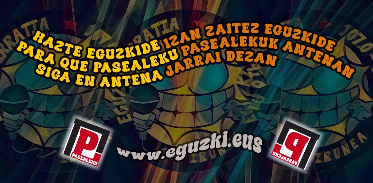 <a href="/Eguzki_Irratia/">Eguzki Irratia</a> <a href="/KomikiBooM/">Antsoain Komiki BooM!!!</a> Viernes 28 de marzo os presentamos la VI edición de Komikiboom en Antsoain. Nos escuchamos a las 10 H. eguzki.eus/hazte-eguzkide/