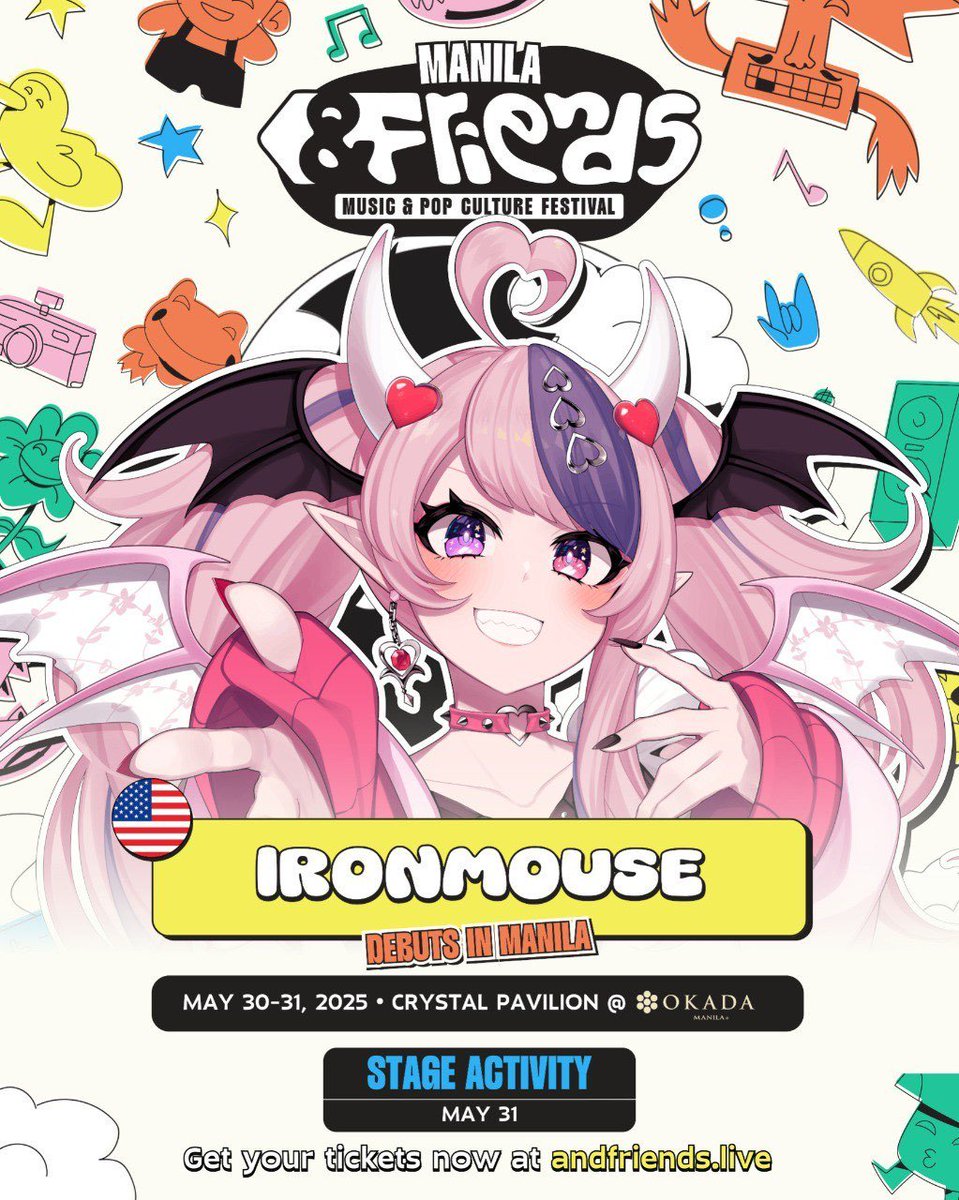 I am so excited to have my 🇵🇭 debut at <a href="/andfriendsfest/">&FRIENDS Festival</a> in Okada Manila on May 30 - May 31! I'll be doing a live panel on day 2! Tickets live now!