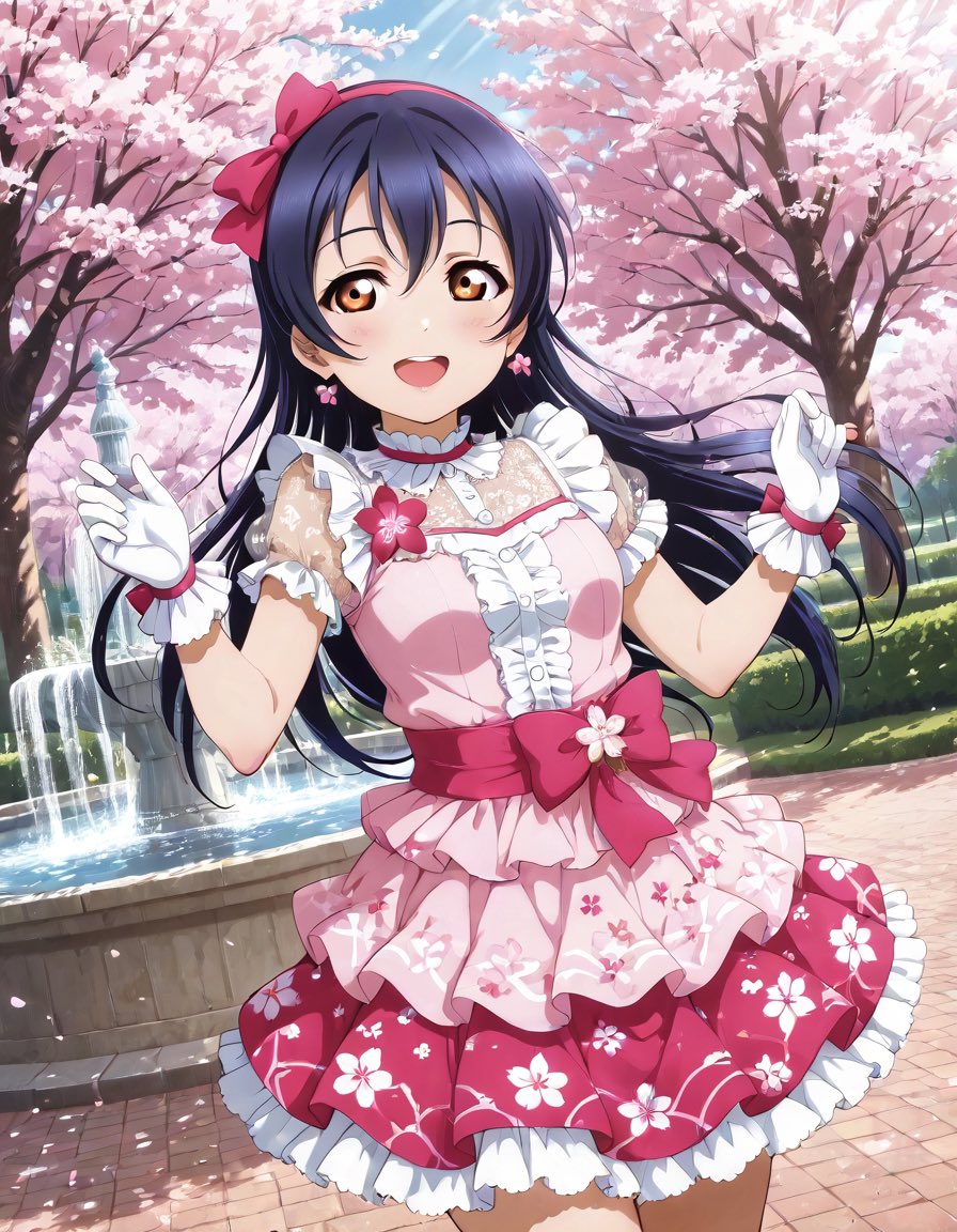 今日のラブライブ 桜コーデ】 ② 海未ちゃん🌸 #pixai #園田海未