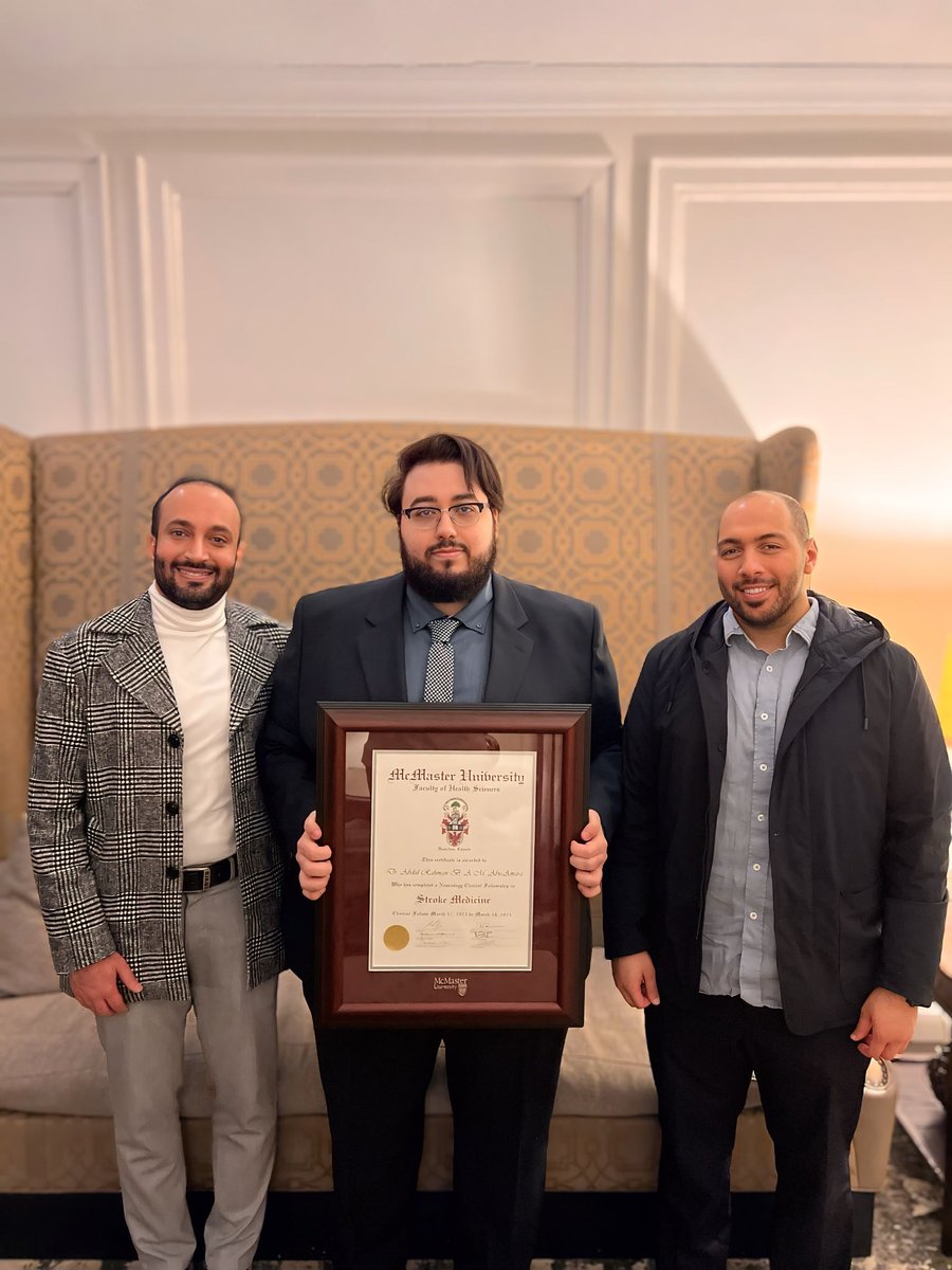 We learn as much from our fellows as they do from us. Congratulations to Abdul on completing the two-year McMaster Stroke Fellowship and passing the CSC Fellowship Certification Exam! Though you’ve graduated, you will always be a valued member of the McMaster Stroke family.