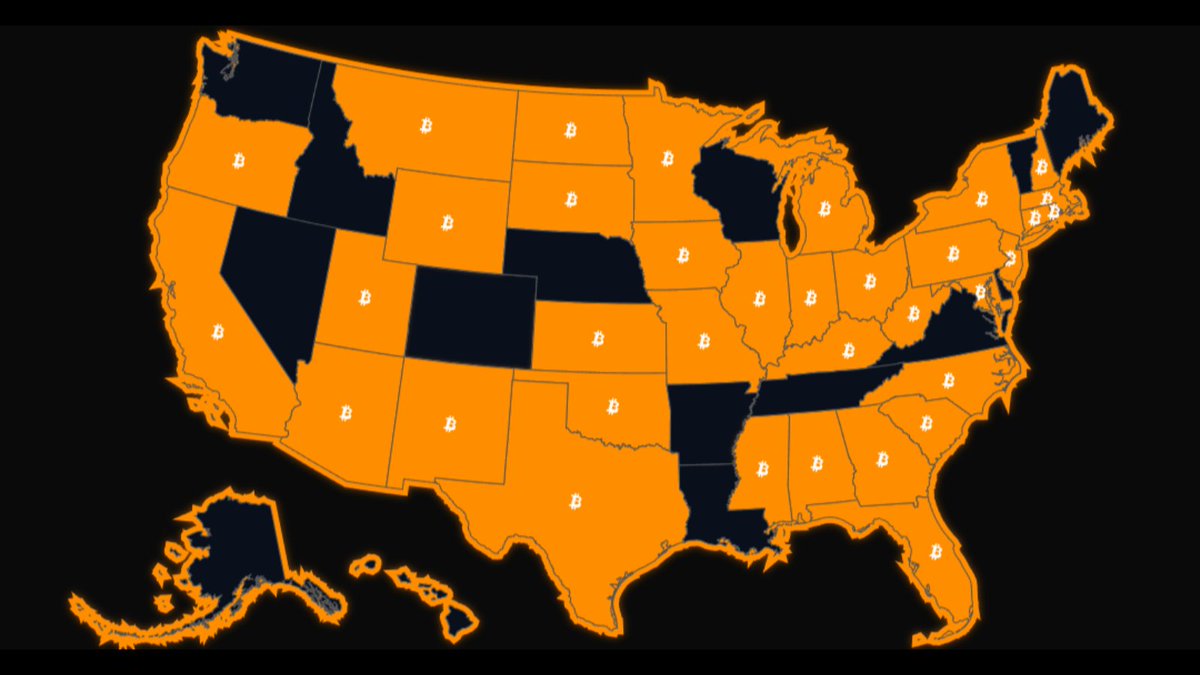 🇺🇲 US STATES BITCOIN BILLS UPDATE:

- 95 Total Bitcoin bills
- 42 Strategic Bitcoin Reserve bills
- 36 'live' SBR's across 19 States