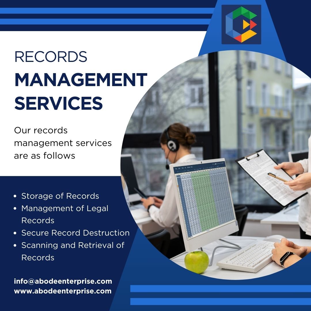 AbodeEnterprise's tweet image. Records Management Services.

📧 info@abodeenterprise.com
🌐 bit.ly/3ESVHUv
#abodeenterprise #datacollectation #dataprocessing
#datamanagement #dataentry #recordsmanagementservices