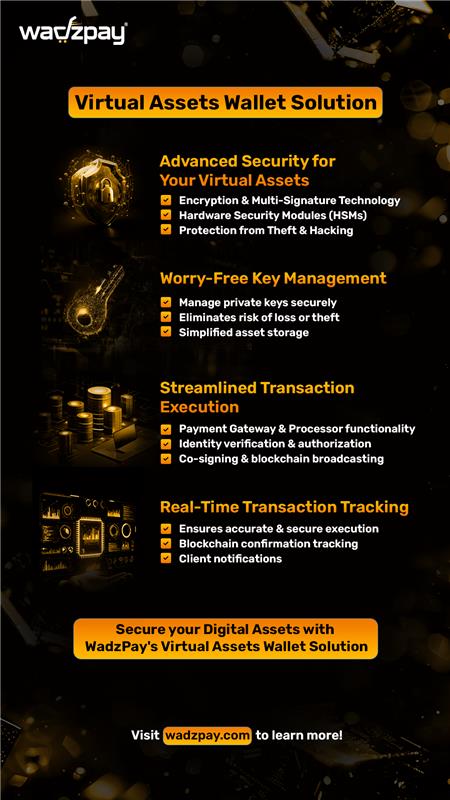 Protecting Digital Assets has never been easier! 
With WadzPay's Virtual Asset Wallet Solution, enjoy secure storage, seamless transaction processing, real-time monitoring, and hassle-free private key management. 
Learn more: wadzpay.com/product/wallets
#VirtualAssets #Wallets