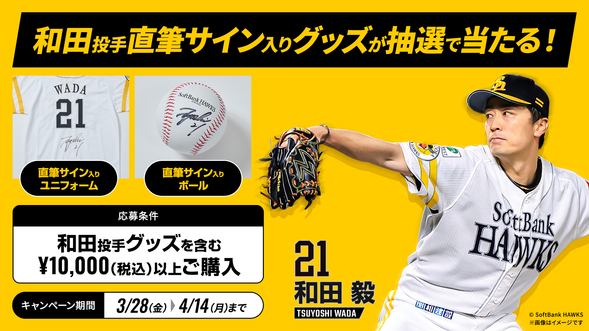 福岡ソフトバンクホークス和田投手 本人グローブ サイン入り 福岡ソフトバンクホークス和田投手 本人グローブ サイン入り