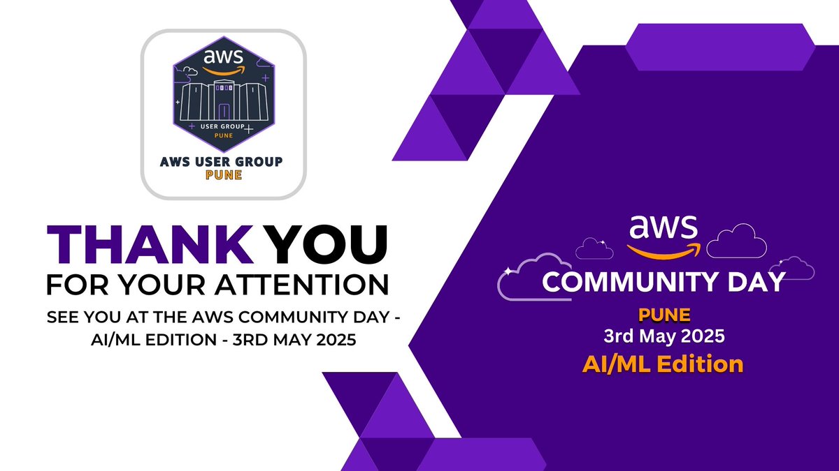 AWS User Group Pune (@awspune) on Twitter photo ๐ข Call for Sponsorships!
Weโre excited to invite sponsors for ๐๐๐ ๐๐จ๐ฆ๐ฆ๐ฎ๐ง๐ข๐ญ๐ฒ ๐๐๐ฒ ๐๐ฎ๐ง๐ ๐๐๐๐ - ๐๐/๐๐ ๐๐๐ข๐ญ๐ข๐จ๐ง!
Reach out to us at - sponsorship@awsugpune.org
#awscommunity #awsugpune #awsusergroups #awscloud #sponsorship #event ๐ข Call for Sponsorships!
Weโre excited to invite sponsors for ๐๐๐ ๐๐จ๐ฆ๐ฆ๐ฎ๐ง๐ข๐ญ๐ฒ ๐๐๐ฒ ๐๐ฎ๐ง๐ ๐๐๐๐ - ๐๐/๐๐ ๐๐๐ข๐ญ๐ข๐จ๐ง!
Reach out to us at - sponsorship@awsugpune.org
#awscommunity #awsugpune #awsusergroups #awscloud #sponsorship #event