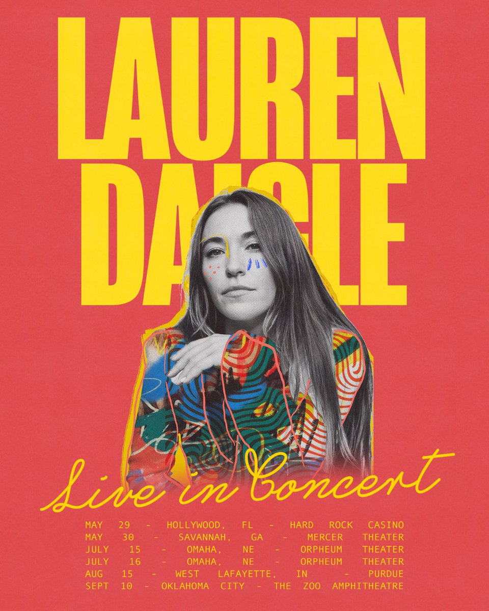 It's time for summer concerts!! ✨ Tickets available at 10am local time. ❤️ See you there!

laurendaigle.com/tour/