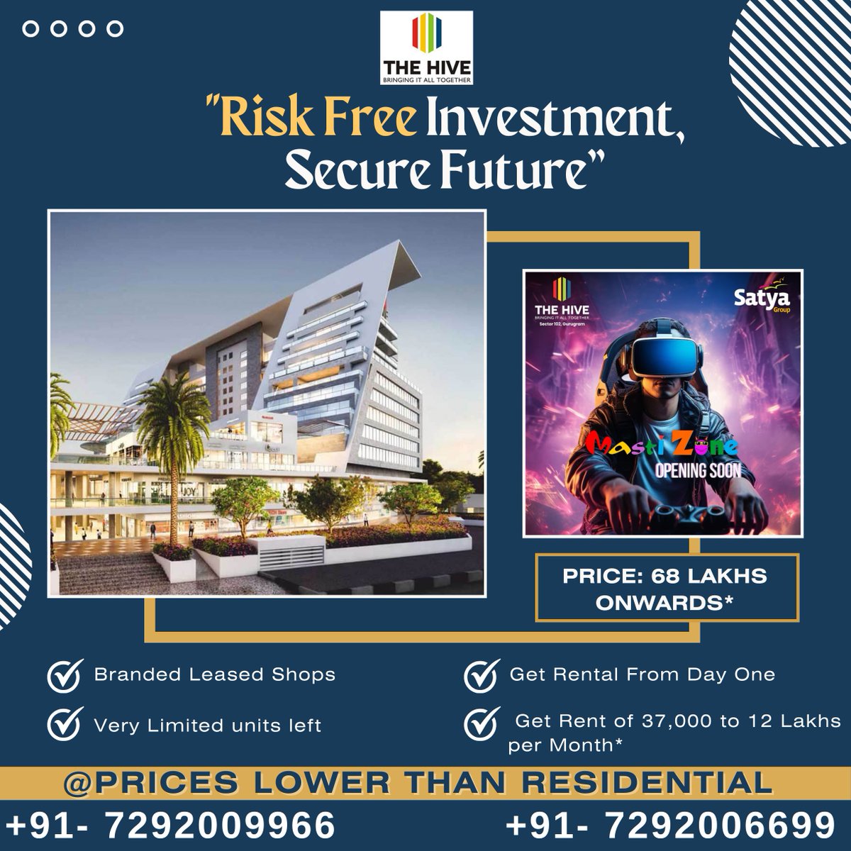 TashaRealty's tweet photo. Risk Free Investment
Ready To Move
Branded Leased Shops
Get Rental From Day One
.
Call us on
+91- 7292009966
+91- 7292006699
.
https://t.co/l0on7wt5vp
.
#investment #gurgaon #bestreturn #rental #smart #bestinvestment #fromdayonerental #45lakhs #dwarkaexpressway #viral #shops https://t.co/b40qpxeEKk
