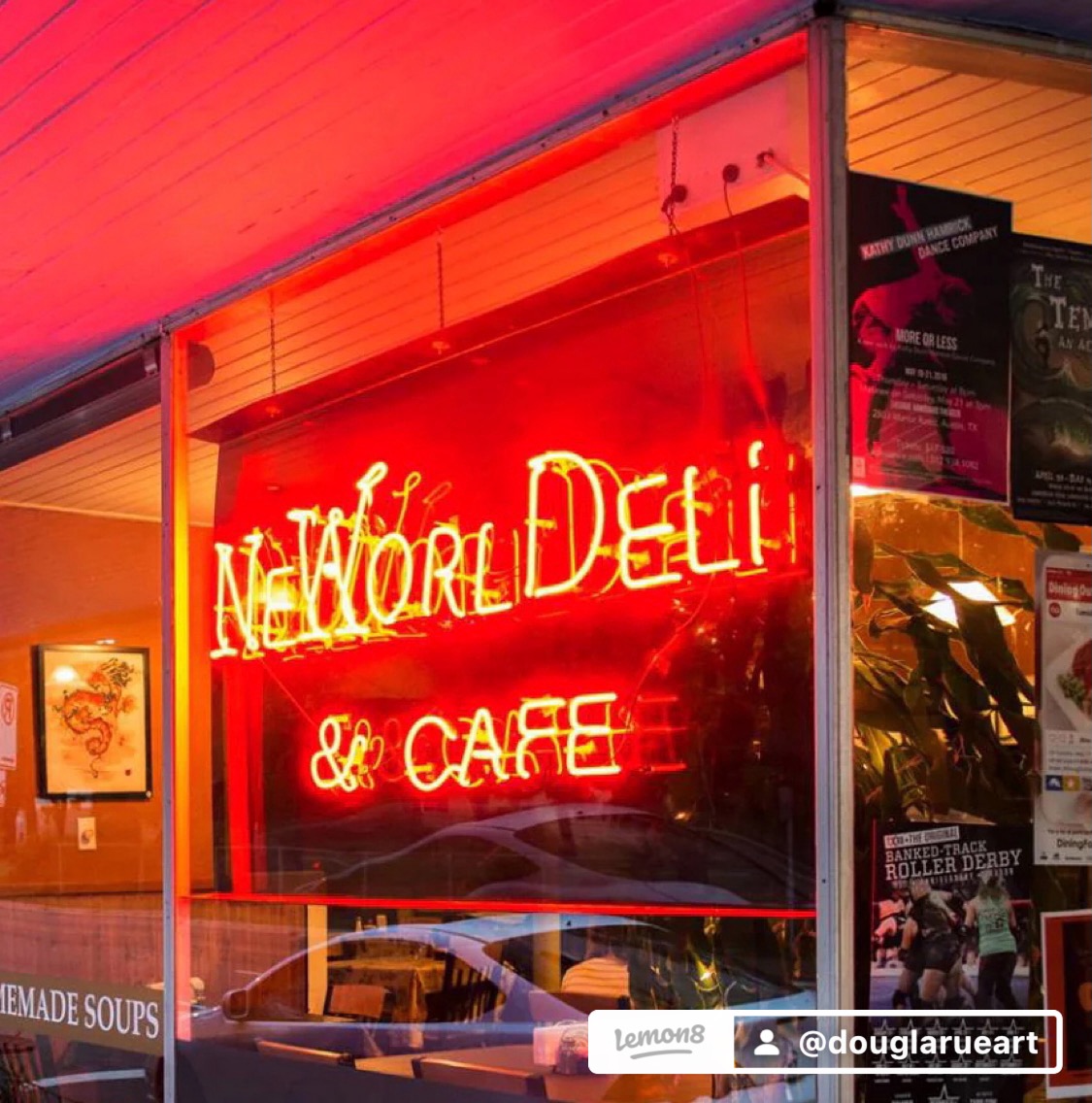Just hung several new paintings at <a href="/NeWorlDeli/">NeWorlDeli</a>  Go get some food and check out the new art! #austinart #austinartist #atxartist #deliart @Austinartgallery @atxartgallery #neworldeli #openmicnight
