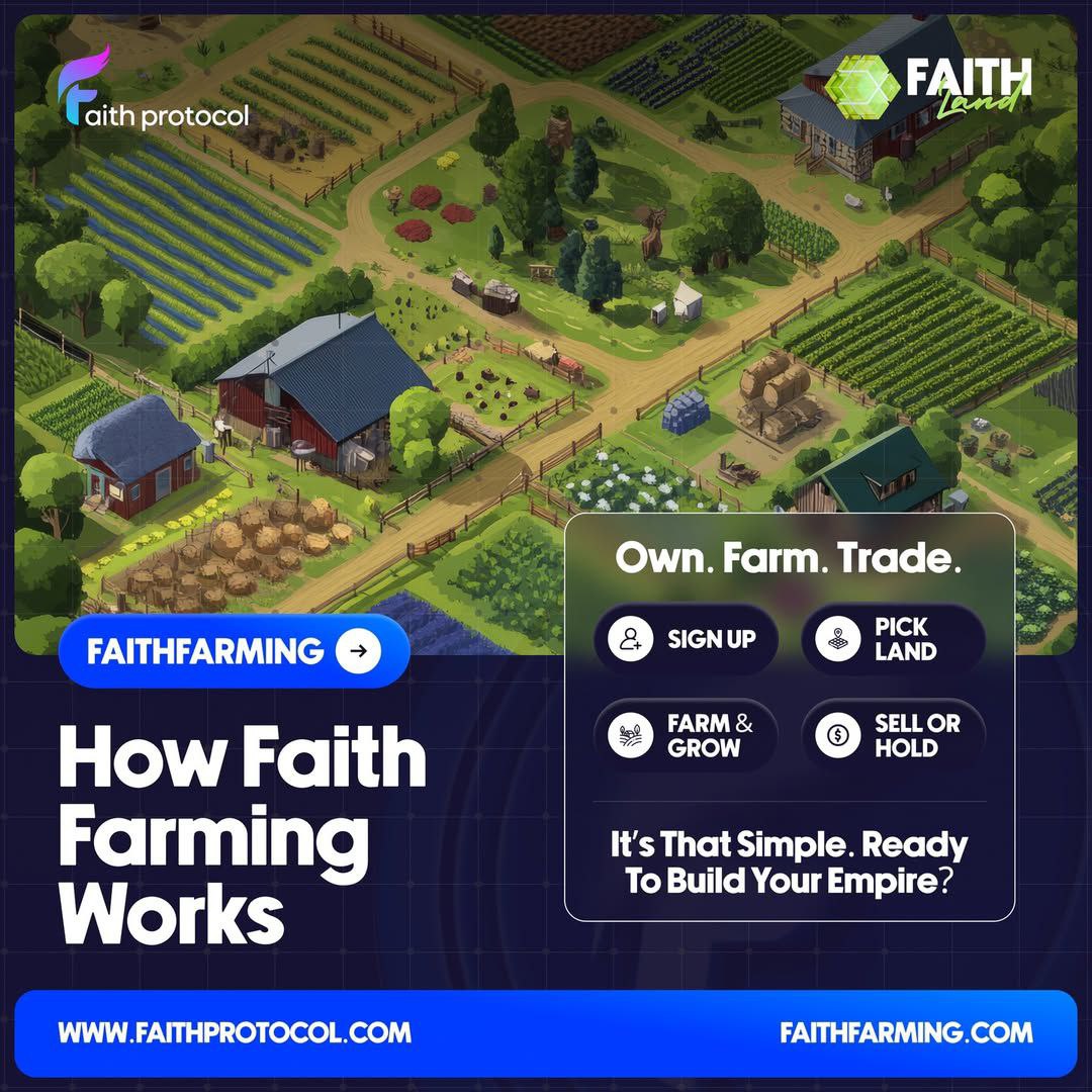 abhinabh_m26321's tweet photo. ๐จ FAITH FARMING PHASE 2, GOING LIVE IN AN HOUR ๐พ
๐น Step 1: SIGN UP & PICK YOUR LAND ๐
๐น Step 2: FARM & GROW
๐น Step 3: SELL OR HOLD
๐https://t.co/pYaBVItyd5
#FaithFarming #FaithProtocol #DigitalLand #CryptoFarm #OwnFarmTrade #Web3Earnings #MetaverseLand #GrowAndEarn https://t.co/Qvi2g0jHlB