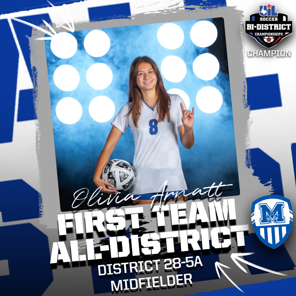 MacGirlsSoccer1's tweet photo. 𝗙𝗜𝗥𝗦𝗧 𝗧𝗘𝗔𝗠 𝗔𝗟𝗟-𝗗𝗜𝗦𝗧𝗥𝗜𝗖𝗧:
Congrats to our 28-5A First Team selections! 🤘🏼 

#OneHeart💙
#CultureWinsChampionships🏆 https://t.co/qxZ5wLCHzz