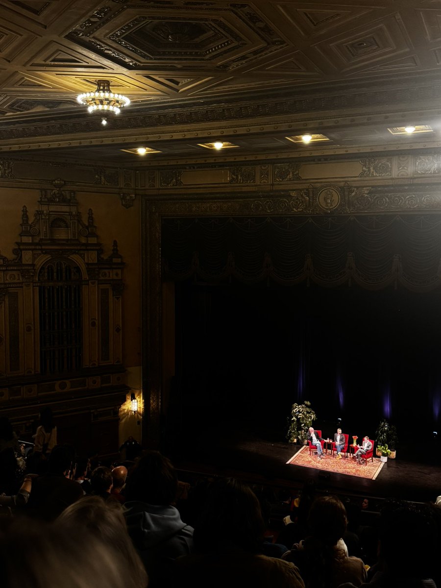 Karolina (@karolinaeklow) on Twitter photo Great conversation between <a href="/ezraklein/">Ezra Klein</a> and <a href="/DKThomp/">Derek Thompson</a>, moderated by <a href="/michaelpollan/">Michael Pollan</a>, on abundance, the economy, and outcome-focused policies.
Also: Is Ezra Klein to intellectuals what Alex Cooper is to girls (a.k.a daddy gang)? Great conversation between <a href="/ezraklein/">Ezra Klein</a> and <a href="/DKThomp/">Derek Thompson</a>, moderated by <a href="/michaelpollan/">Michael Pollan</a>, on abundance, the economy, and outcome-focused policies.
Also: Is Ezra Klein to intellectuals what Alex Cooper is to girls (a.k.a daddy gang)?