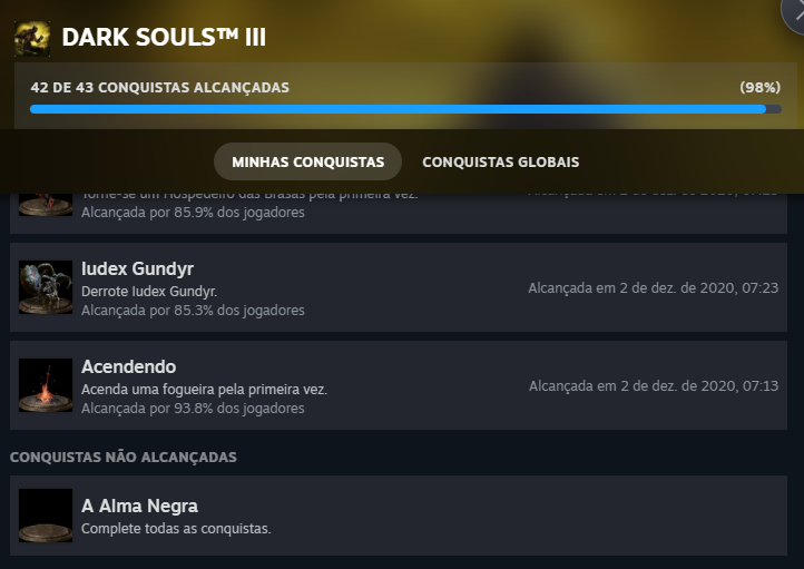 Homemdaluaa's tweet photo. Hi @BandaiNamcoUS, I completed all achievements in Dark Souls 3, but the final one ('Dark Soul') did not unlock on Steam. I’ve tried restarting the game, verifying files, and resyncing my account, but nothing worked. Do you have any solutions?" https://t.co/0xW4RsPV6u
