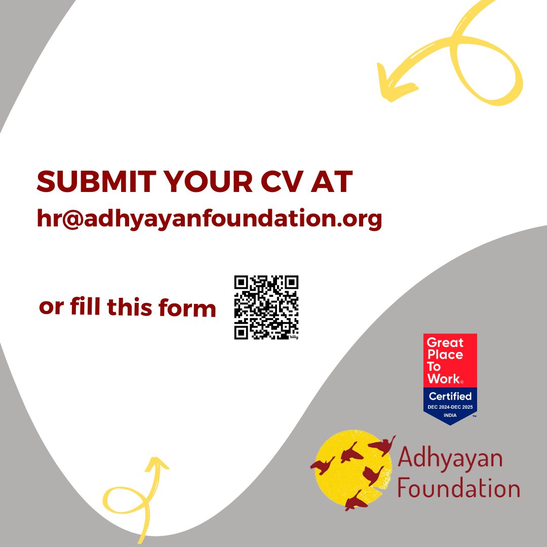 Adhyayan Foundation (@aqefadhyayan) on Twitter photo #hiring #hiring