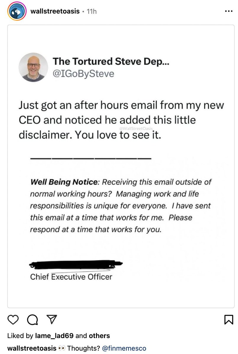 HumanPeacocking's tweet image. #Mimicry

Regardless of whether this is true or not, once others see senior people being rewarded for such (potentially hollow) email signatures, they'll copy it but STILL expect responses after hours.

So why include them? It increases perceptions of warmth from third parties...