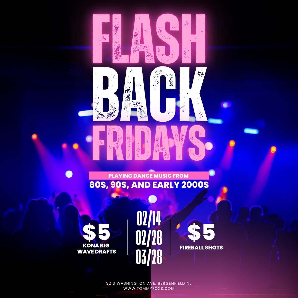 Tonight at 9pm! Join us on Flash Back Friday with a DJ playing dance music from the ‘80s, ‘90s, and early 2000s! Enjoy the music along with $5 Kona Big Wave drafts and $5 Fireball shots.

#dancemusic #80smusic #90smusic #00music #djset #musicvenue
