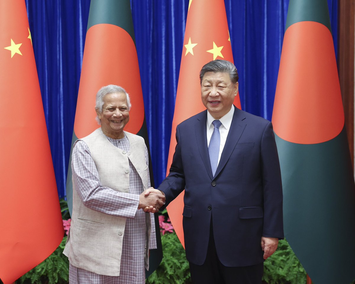 Mao Ning 毛宁 (@spoxchn_maoning) on Twitter photo President Xi Jinping met with Chief Advisor Muhammad Yunus of the interim government of Bangladesh <a href="/ChiefAdviserGoB/">Chief Adviser of the Government of Bangladesh</a>.
China’s policy of good neighborliness and friendship towards Bangladesh remains highly stable and consistent, and China is committed to being good neighbors, good President Xi Jinping met with Chief Advisor Muhammad Yunus of the interim government of Bangladesh <a href="/ChiefAdviserGoB/">Chief Adviser of the Government of Bangladesh</a>.
China’s policy of good neighborliness and friendship towards Bangladesh remains highly stable and consistent, and China is committed to being good neighbors, good