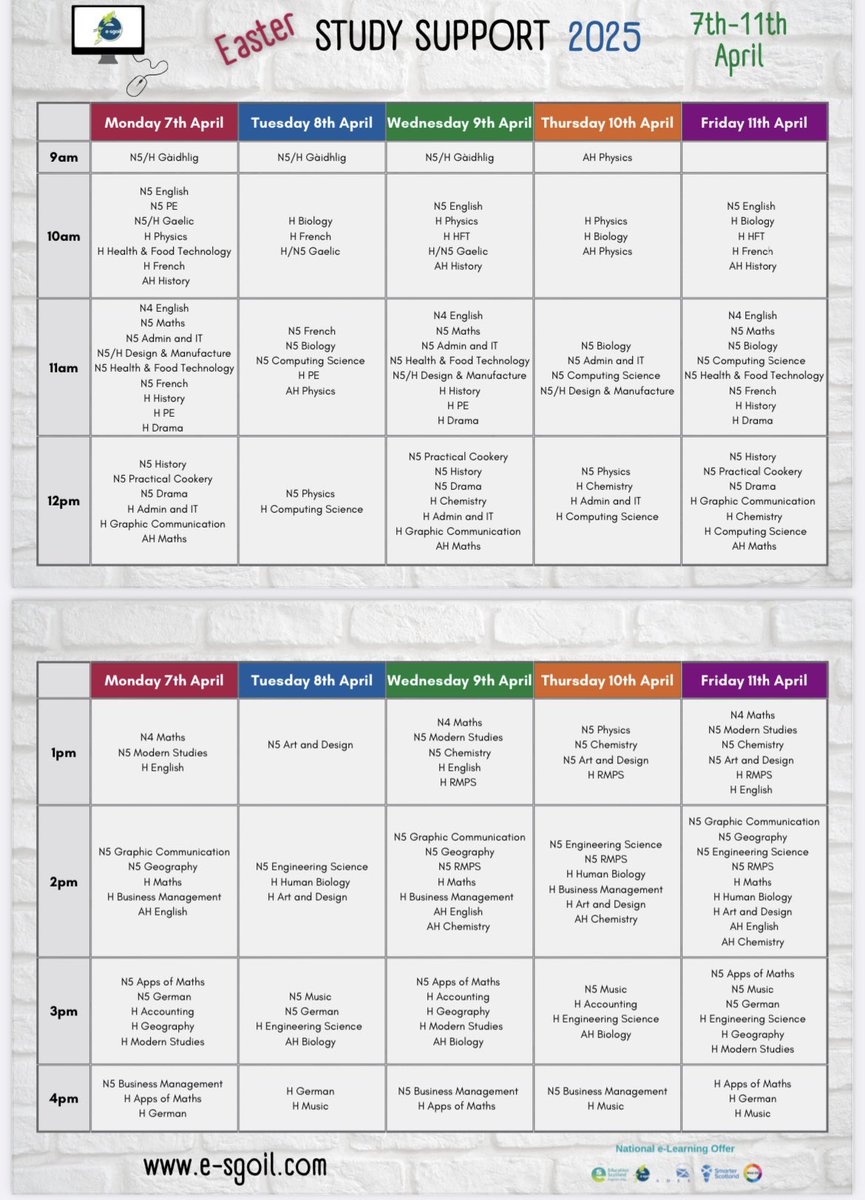 e-sgoil.com/senior-phase/e… Sign up here via GLOW using the  instructions. As mentioned in letters and assemblies, spend the time working on the areas you are struggling with to make the most % gains! Little and often is the key. #ReadyForLearning #Aspiration #Resilience 👍🙌