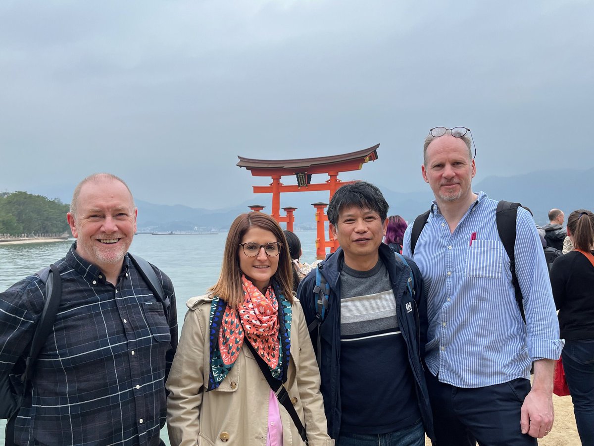 INPOMs_JSPS's tweet image. John, Magda, and Andrew visited Hiroshima