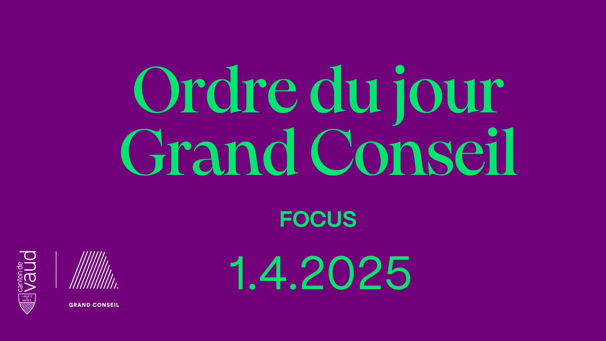 EtatdeVaud's tweet photo. 1/2 [GRAND CONSEIL] L’ordre du jour de la séance du 1er avril est en ligne !
FOCUS sur 3 points : 
➖ Dette fiscale – Point 14 – En débat 
➖ Biodiversité – Point 17 – En vote 
➖ Droits de l’enfant – Point 30 – En vote 

🔗 https://t.co/ioyb2EF30R #GCVD 
@JeanThuillard https://t.co/Nx6CDkLvFT